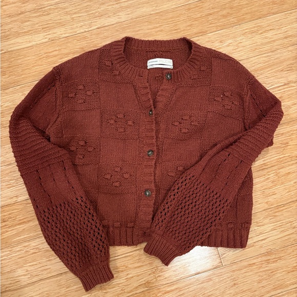Pilcro Rust Cardigan Sweater - Picture 2 of 5